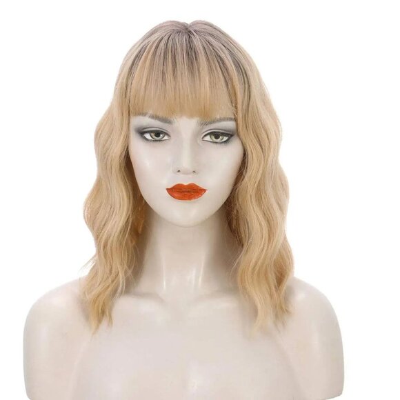 Ombre Dirt Blonde Wig with Bang - Picture 1 of 4